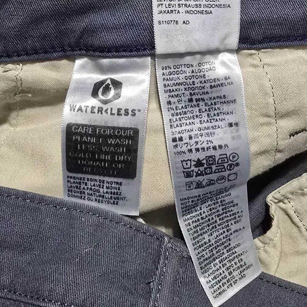 Levi's XX Chino Men's Size 36x34 Navy Blue Stretch Standard Taper Casual Pants
